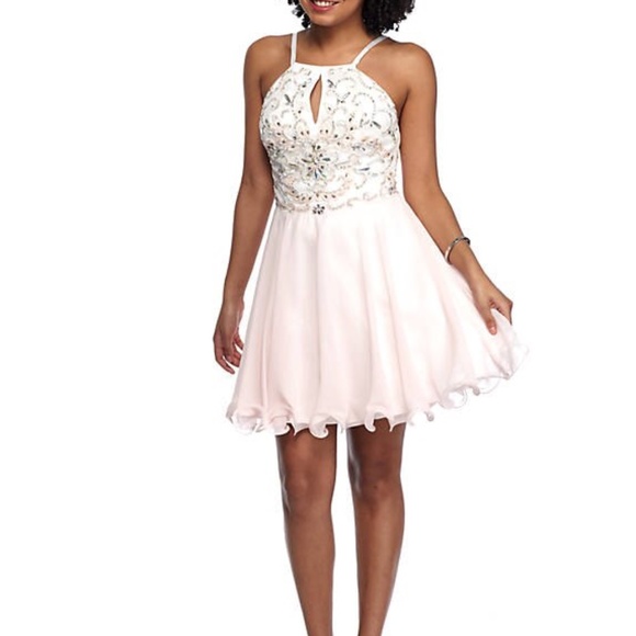 Xscape Dresses & Skirts - Xscape Gem Embellished Bodice Halter Dress Sz 6